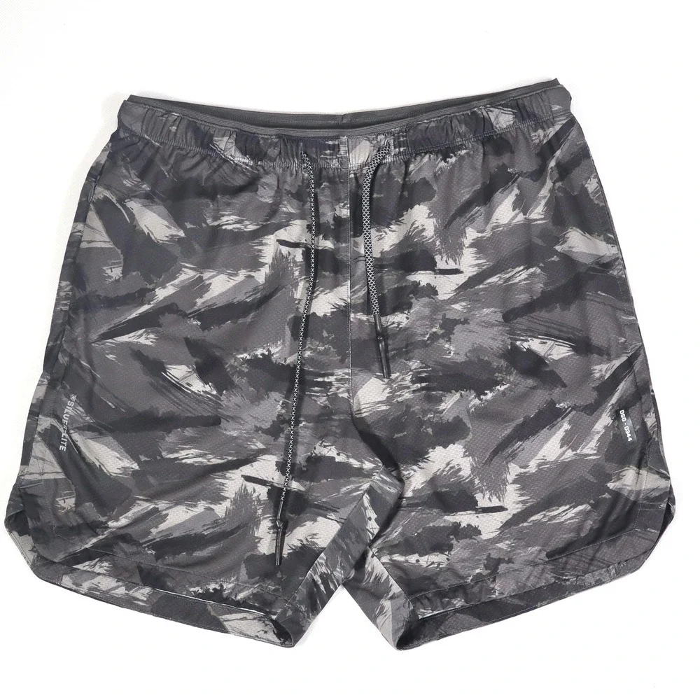 ⁠ASRV Silver-Lite Training Shorts Mens M Grey Camo Linerless Athletic Gym